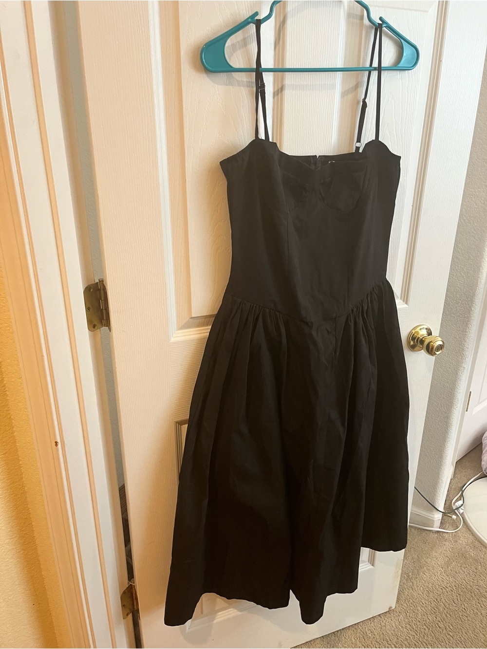 Classic Black A-Line Spaghetti Strap Dress